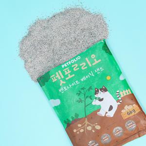 펫폴리오 베이직샌드 고양이 벤토나이트 18kg (6kgx3개)
