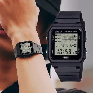 카시오 우레탄 전자 시계 월드맵 사각 LF-30W-1ADF 커플 백화점AS,보증서