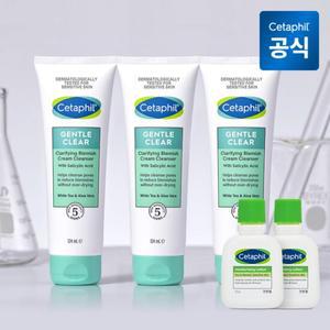 세타필 젠틀 클리어 약산성 살리실산 여드름 기능성 폼클렌징 124ml 3개+로션 29ml 2개