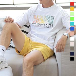 ODDOZ 남녀공용 피치 트윌 비치 밴딩 쇼츠 반바지 Model No_OD127