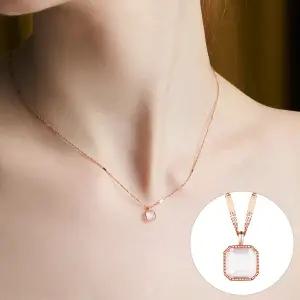 [로즈몽] 14K 로즈쿼츠 목걸이 RA24D29P