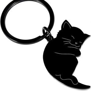 커플 선물 키 체인 그 그녀 고양이 애호가 가장 친한 친구 남편 아내 생일 선물을위한 귀여운 발렌타인 데