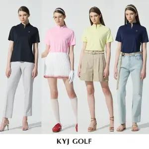 [KYJ GOLF] 김영주골프 최종가! 기능성 에어쿨링 반팔 집업 티셔츠 4종, 여성
