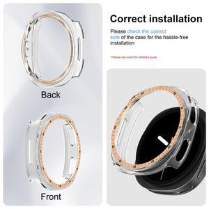 삼성 갤럭시 워치 8 케이스 44mm 보호 하드 PC 범퍼 스케일 쉘 베젤 링+커버