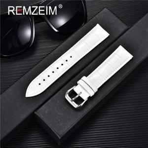 가죽 슬림 시계 밴드 14mm 20mm 부품 벨트 스트랩 블루 그린 퍼플 화이트