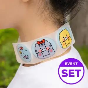 [패밀리팩/6개 SET] 카카오프렌즈 와이드 아이스쿨링 쿨스카프 넥쿨러 밴드 쿨링 넥튜브