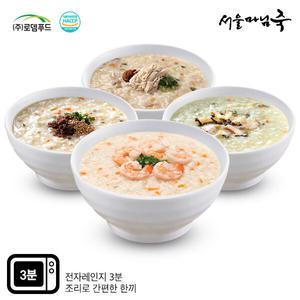 [SE003][서울마님죽]엄마의맛! 영양죽4종세트/총8팩(참전복죽2팩,한우소고기죽2팩,영양닭죽2팩,새우죽2팩)