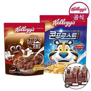[켈로그]시리얼 콘푸로스트 600g + 첵스초코 570g+미니시리얼 60g