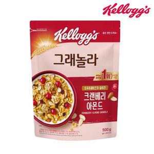켈로그 크랜베리 아몬드 그래놀라 500g 1개
