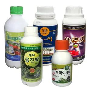 소나무 수목 관리 세트5종 (출처 본문참조-진딧물 나방 깍지벌레 응애 흰가루병 탄저병 흰 잎마름병 생육향상 약)