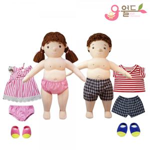 유아월드 성교육 인형 세트 옷입히기 목욕시키기 놀이 인형극 유치원 어린이집 교육인형