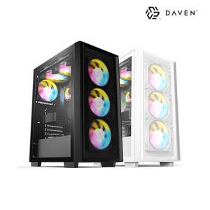 데이븐 DAVEN D6 MESH 강화유리 PC케이스 (블랙)