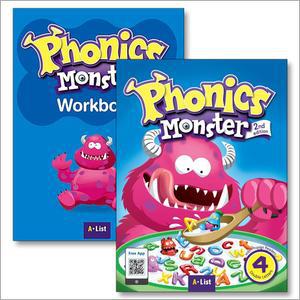 [카드10%] 파닉스 몬스터 Phonics Monster 4 교재 워크북 책 세트 (전2권)