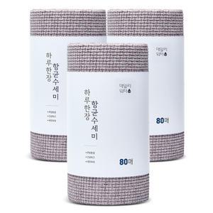 [데일리워터] 하루한장 일회용 수세미 3롤/롤당80매(총240매)
