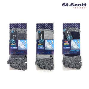 St.Scott 남성용 등산 발가락양말 장목 3켤레 / 두꺼운 기능성 특수편직