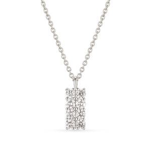 14k 랩 다이아몬드 사각 목걸이(2.2mm