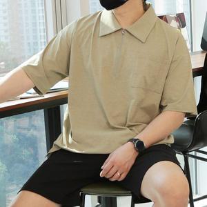[우기브로]WWF 남자 빅사이즈 친환경 메타 엠보 카라 반팔