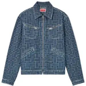 KENZO 겐조 위브 자수 트러커 데님 자켓 (FE6 5DV310 6J2 DD)