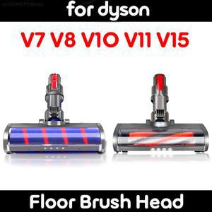 다이슨 V8 V7 V10 V11 V15 용 전동 바닥 브러시 헤드 진공 청소기 스위퍼 롤러 카펫 부품 LED 조명 바닥 브