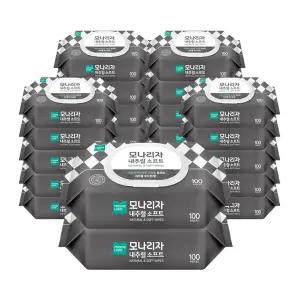 모나리자 대용량 내추럴 소프트 물티슈 100매 x 12+12개 (총24개)