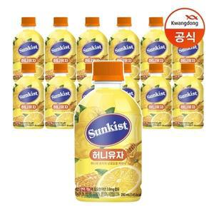 [광동직송] 썬키스트 허니유자 280ml x12개