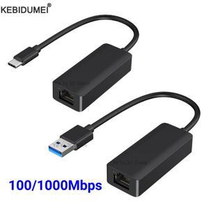 10/100/1000Mbps USB 3.0 Wired Network Card Type C To Rj45 Lan Ethernet Adapter Gigabit Converter for