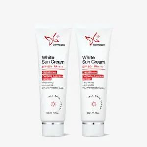 더마겐 화이트 선크림 50g 2개 예민피부 3중 기능성 무기자차 썬크림