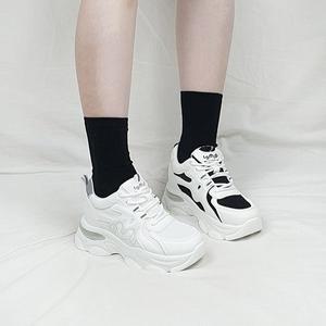 [기타]아체 메쉬 패턴 스탠딩 키높이 통굽 스니커즈 9cm