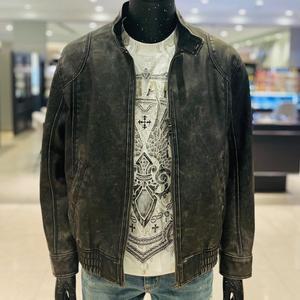 [버커루]남성 인기 카라 빈티지 페이크 레더 자켓