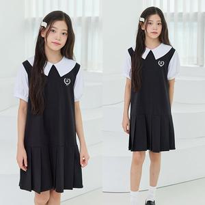 [shopDekelly]앰버 카라 쿨 반팔 원피스 / 여아 주니어 의류 초등학생 옷