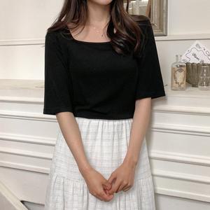 [공구우먼] 마이빈 5부 스퀘어 랍빠 티셔츠81428 빅사이즈 여성의류