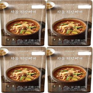 피코크 우리집 차돌된장찌개 500g, 4개