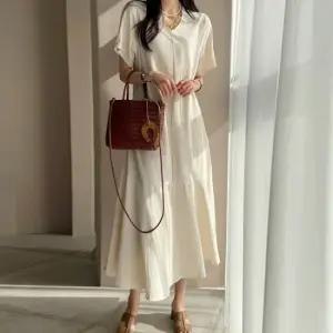 [모니카룸] (55~77)(빅사이즈)메인 훌 원피스