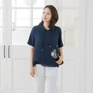 엄마옷 마담4060 태그후드반팔티셔츠 여름반팔 -ZTE2505037-