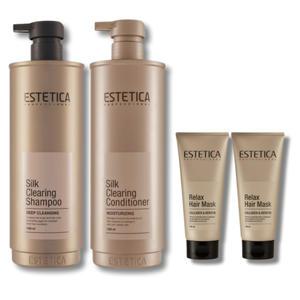 에스테티카 실크 클리어링 샴푸 컨디셔너 1500ml 향기좋은 린스 대용량 미용실 두피 퍼품 추천