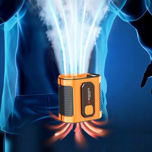 KC인증 휴대용 허리팬 소형 고속 선풍기 3600mAh 대용량 배터리 LED 라이트 목걸이용