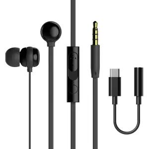 아이리버 BVC-10EM 블랭크 커널형 3.5mm 유선이어폰 2in1 C타입 젠더포함