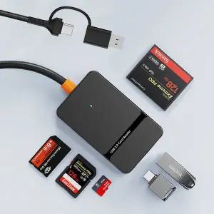 라디온 RUH-420CA 6in2 USB3.0 Type-C USB-A SD TF 메모리스틱듀오 CF카드 허브 멀티카드리더기