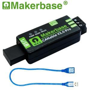 Makerbase CANable USB to CAN 어댑터 분석기 CANFD slcan SocketCAN CANDleLight 클리퍼 2.0 쉘
