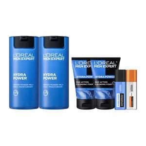 로레알파리 맨 엑스퍼트 이드라파워 수분 올인원 50ml 2개 +아쿠아 클렌징 폼 50ml 2개+수분 or 안티에이징 세럼 22ml 2개