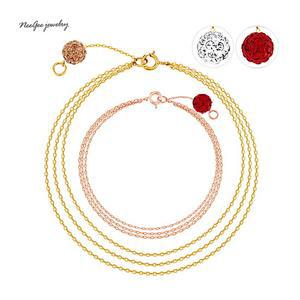 [NeeGee] 14K GOLD 판타스틱볼 3줄체인 팔찌