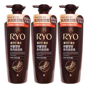 려 홍진단 홍삼 영양 트리트먼트 820mL x 3개