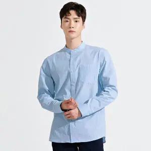 [하프클럽/체이스컬트]남성 헨리넥 소재변형 셔츠-BARK5411B0D