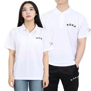 드라이 로카티 카라넥 반팔티 흰색 ROKA 폴로셔츠 기능성 군인 티셔츠
