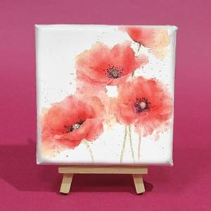 [신세계몰]미니캔버스+나무이젤세트 12x12cm (10개입)