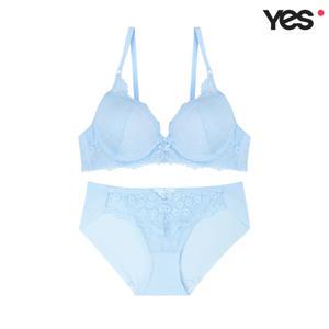 [롯데백화점]예스 스카이블루 레이스 헴팬티 세트 YSWBZ805YSWPZ806