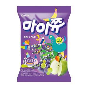 [해태] 크라운 마이쮸 포도 사과 284g x 10개