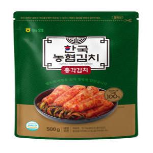 한국농협김치 총각김치 500g 도시락 소포장 편의점 미니