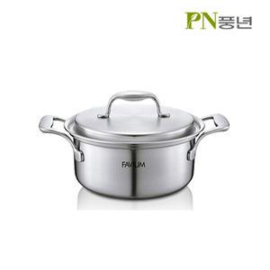 PN풍년 파비움 통5중 인덕션 스텐냄비 양수24cm FV5PT-24C