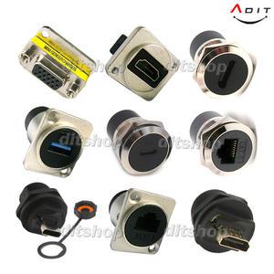ADIT HDMI USB RGB D-SUB RJ11 RJ45 C타입 USB3.0 앵글타입 키스톤잭 판넬 부착형 나사형 스틸형 젠더